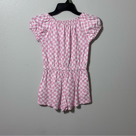 Girl's Old Navy Kids Pink/white Checkered Romper size M (8) - Picture 4 of 7